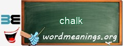 WordMeaning blackboard for chalk